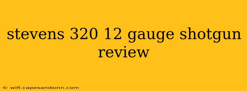 stevens 320 12 gauge shotgun review