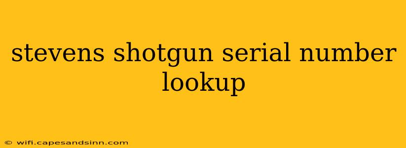 stevens shotgun serial number lookup