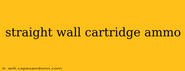 straight wall cartridge ammo