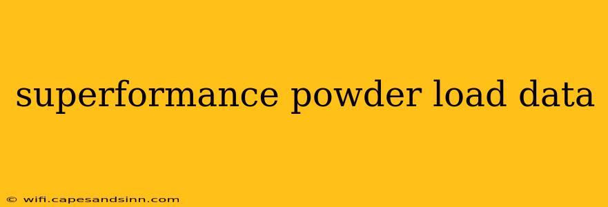 superformance powder load data