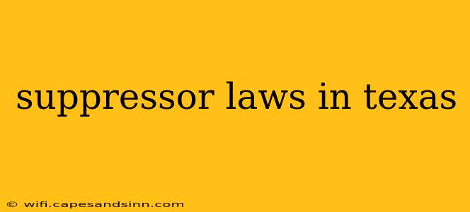 suppressor laws in texas