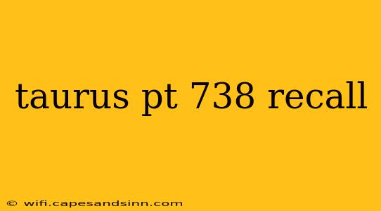 taurus pt 738 recall