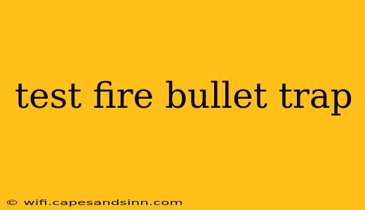 test fire bullet trap