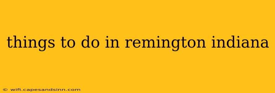 things to do in remington indiana