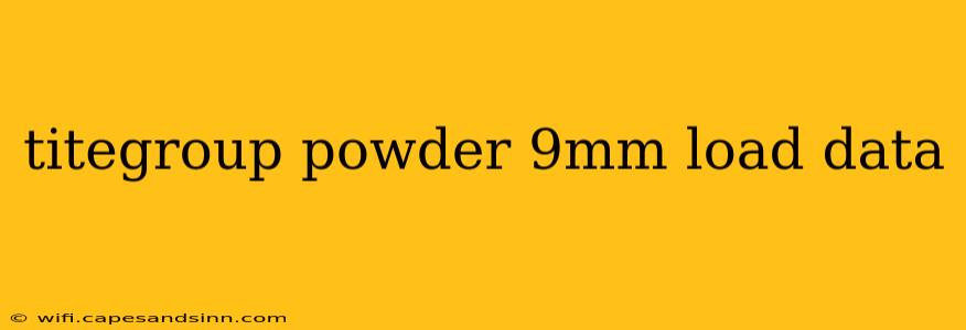 titegroup powder 9mm load data