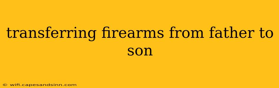 transferring firearms from father to son