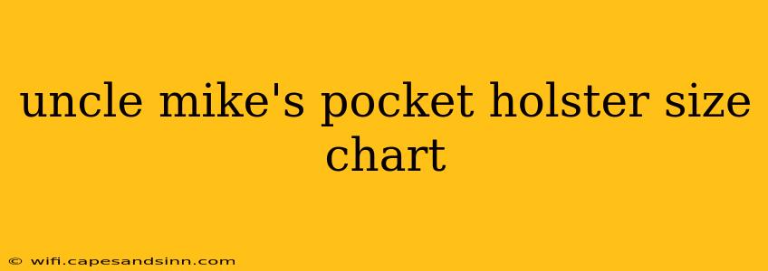 uncle mike's pocket holster size chart