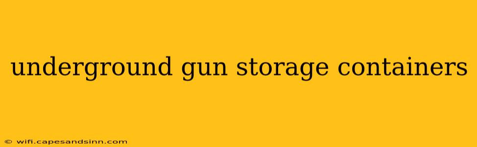 underground gun storage containers