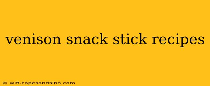 venison snack stick recipes