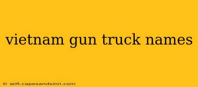 vietnam gun truck names