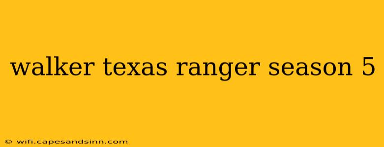 walker texas ranger season 5