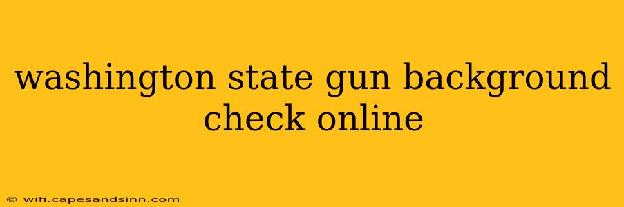 washington state gun background check online