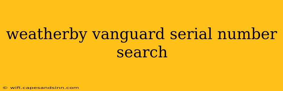 weatherby vanguard serial number search