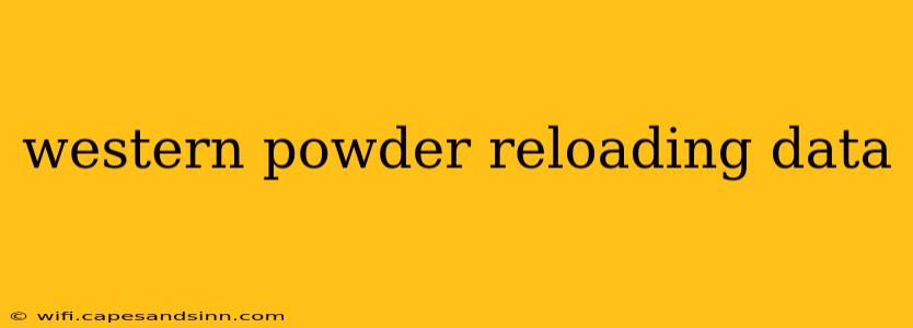 western powder reloading data