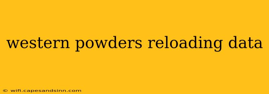 western powders reloading data