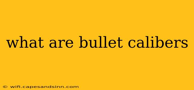 what are bullet calibers