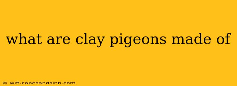 what are clay pigeons made of