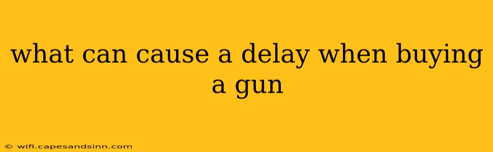 what can cause a delay when buying a gun