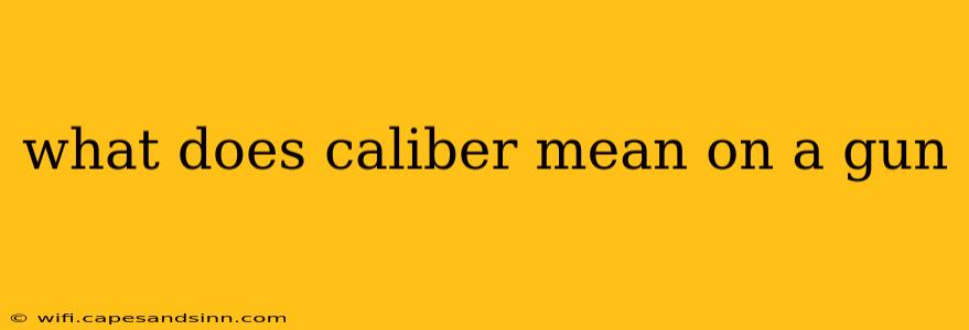 what does caliber mean on a gun