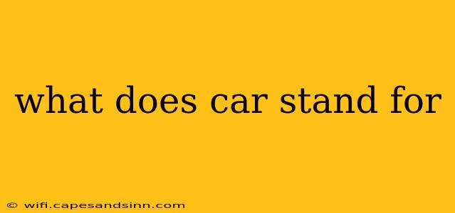 what does car stand for