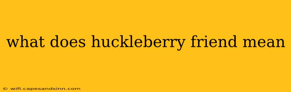 what does huckleberry friend mean