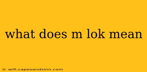 what does m lok mean