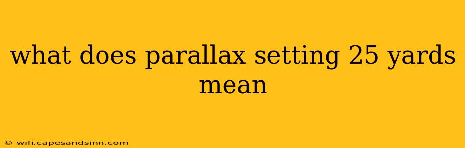 what does parallax setting 25 yards mean