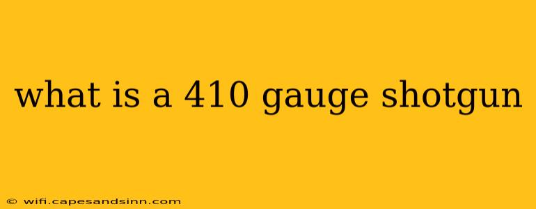 what is a 410 gauge shotgun