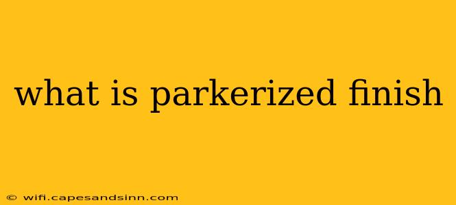 what is parkerized finish