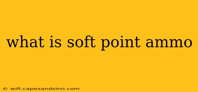 what is soft point ammo