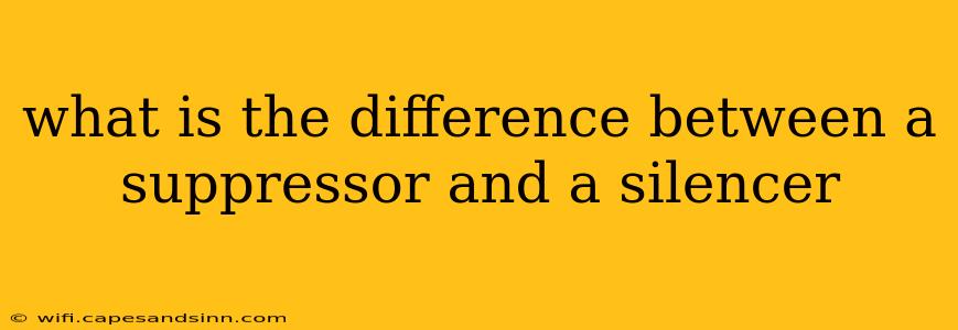 what is the difference between a suppressor and a silencer