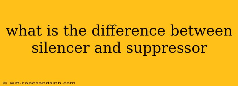 what is the difference between silencer and suppressor