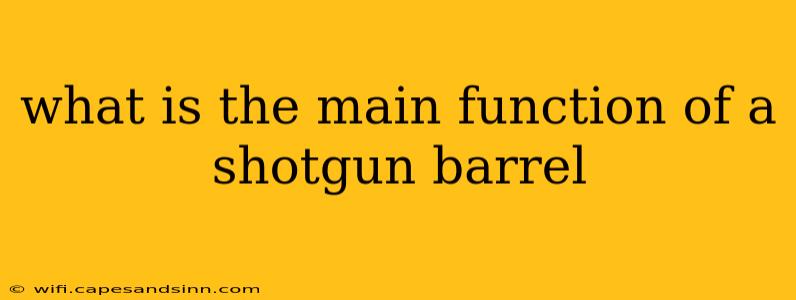 what is the main function of a shotgun barrel