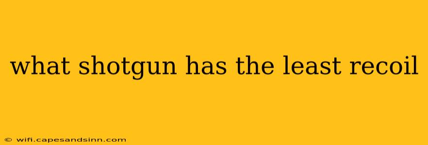 what shotgun has the least recoil