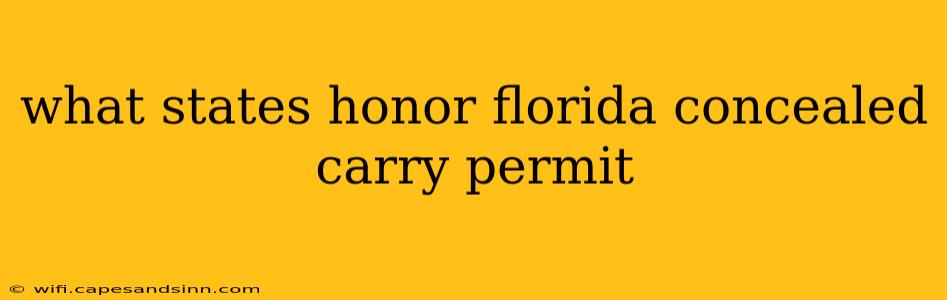 what states honor florida concealed carry permit