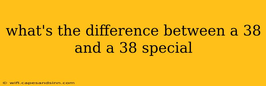 what's the difference between a 38 and a 38 special