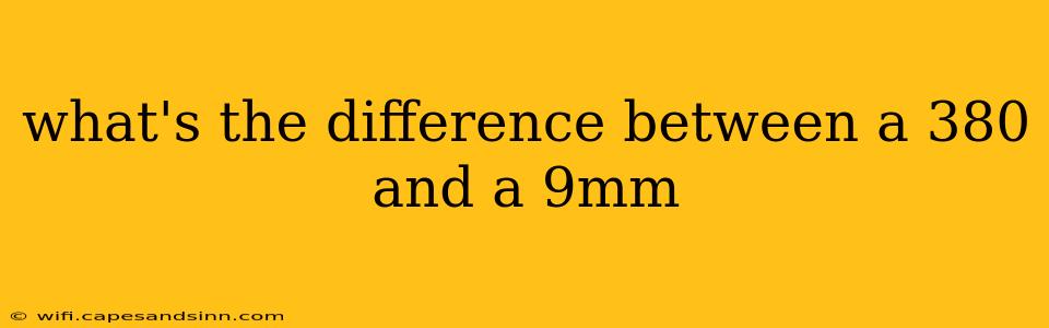 what's the difference between a 380 and a 9mm