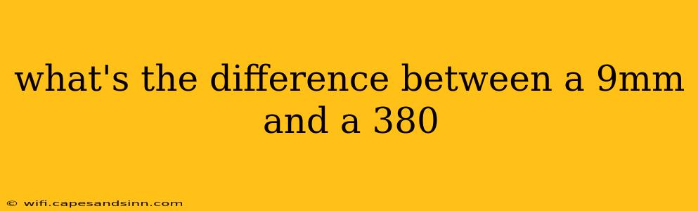 what's the difference between a 9mm and a 380