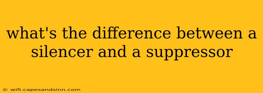 what's the difference between a silencer and a suppressor