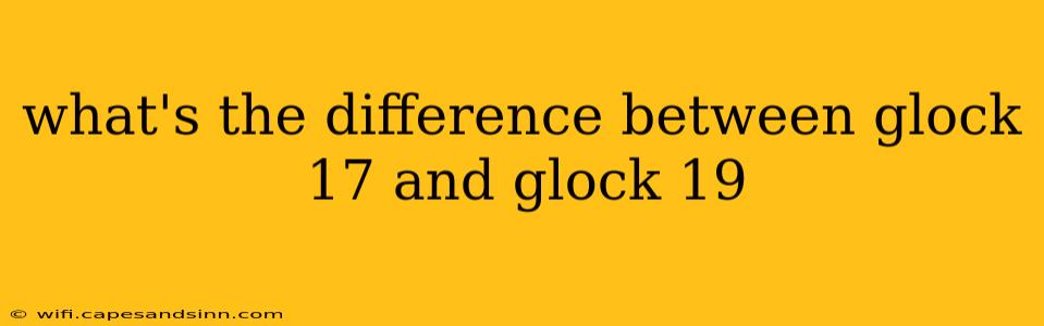 what's the difference between glock 17 and glock 19