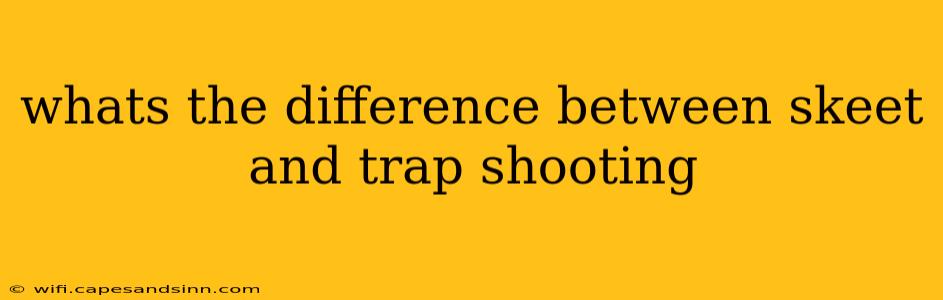 whats the difference between skeet and trap shooting