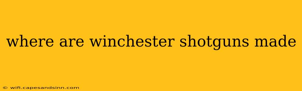 where are winchester shotguns made