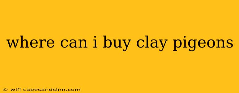 where can i buy clay pigeons