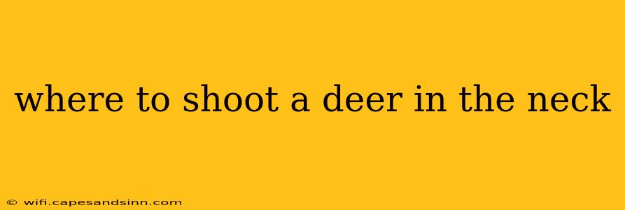 where to shoot a deer in the neck