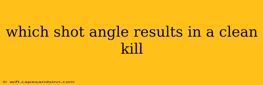 which shot angle results in a clean kill