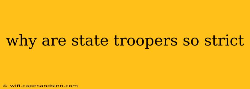 why are state troopers so strict