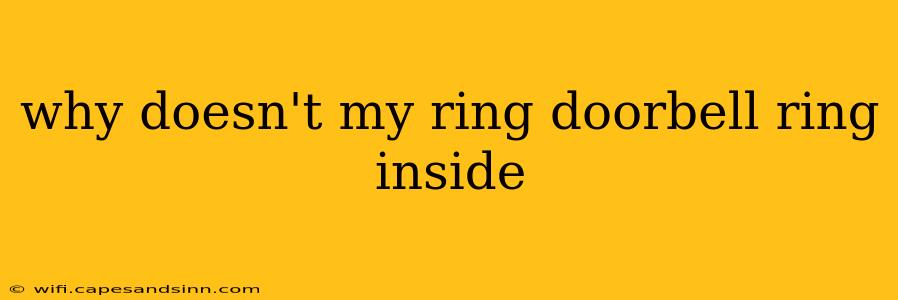 why doesn't my ring doorbell ring inside