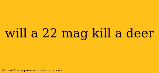 will a 22 mag kill a deer