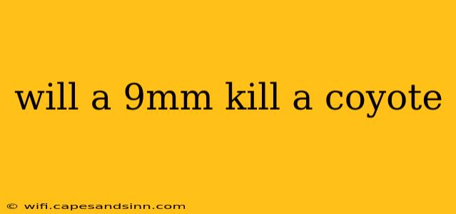 will a 9mm kill a coyote