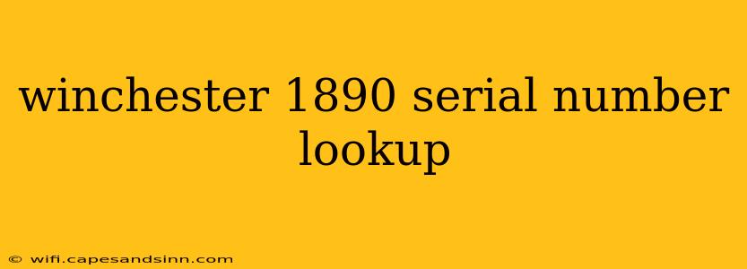 winchester 1890 serial number lookup